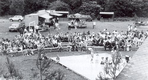 Das Fest der Waldarbeiter auf dem Sportplatzin Kunsterspring (1989) Foto: Archiv WAS Kunsterspring